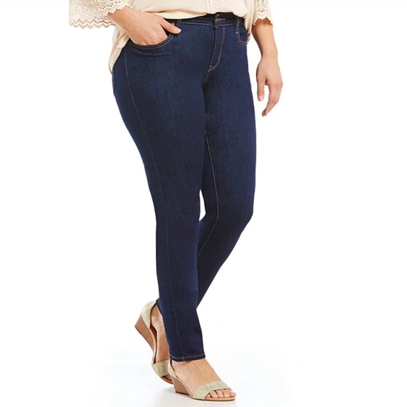 Levi’s 711 Womens Denim Ankle Jeans - Skinny Dark Wash Mid-Rise - Plus Size 24W - Picture 2 of 4